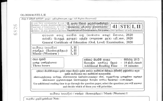 2020 G.C.E O/L Western Music Full (Sinhala Medium)
