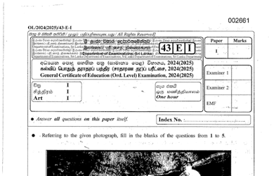 2024 G.C.E O/L Art Paper & Answers (English Medium)