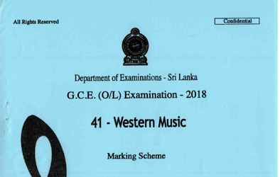 2018 G.C.E O/L Western Music Full Marking Scheme (English Medium)